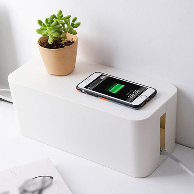 配線隠し コードケース ケーブルボックス コンセント収納 テーブルタップボックス 卓上収納 デスク コード収納 フタ付き S M ケーブルカバー スリ |  | 04