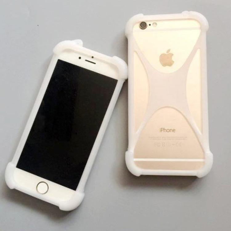 汎用スマホバンパー　白 送料無料 2個セット マルチ バンパー ソフト スマホケース 汎用