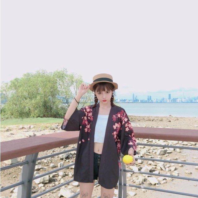 鯉と桜　法被　半纏 鯉 大祭 袢天 お祭り衣装 カーディガン 長半纏 ハッピ ユニフォーム 神輿 半天 はんてん |  | 02