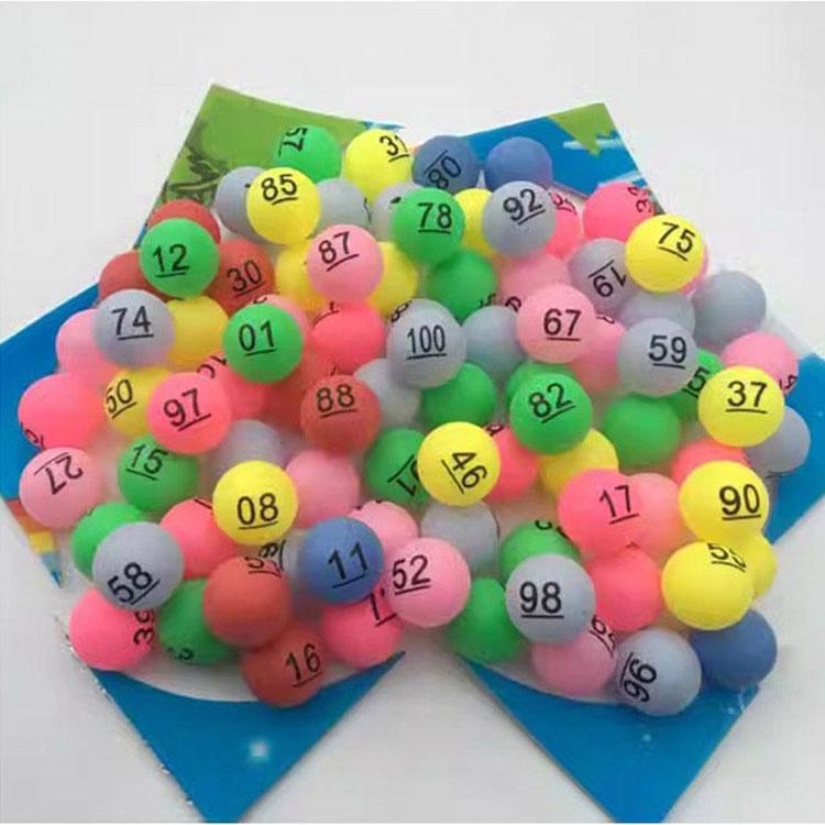 40mm ビンゴゲーム 番号付 抽選 ボール ピンポン玉 ナンバーボール