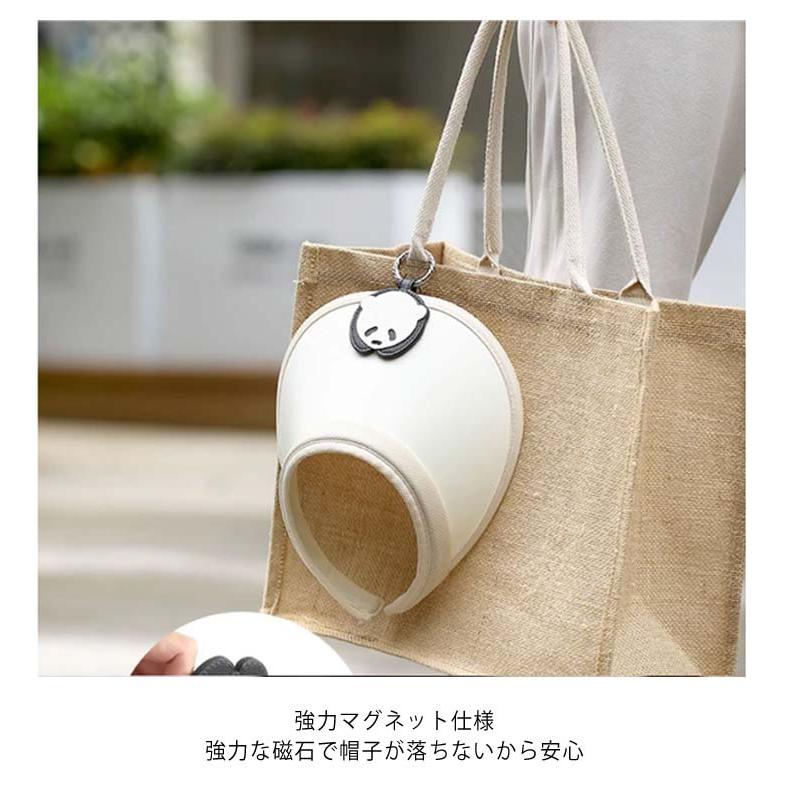 パンダ マグネット 強力 レザー 帽子クリップ 吊り下げ ハット