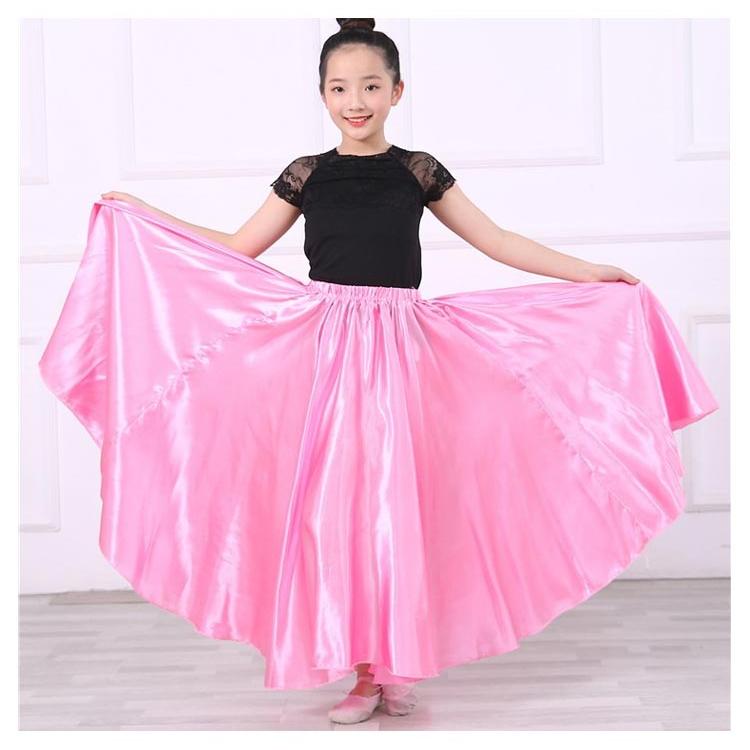 全円 ダンス衣装 ロング ダンス フラメンコ スカート練習着 大きい裾
