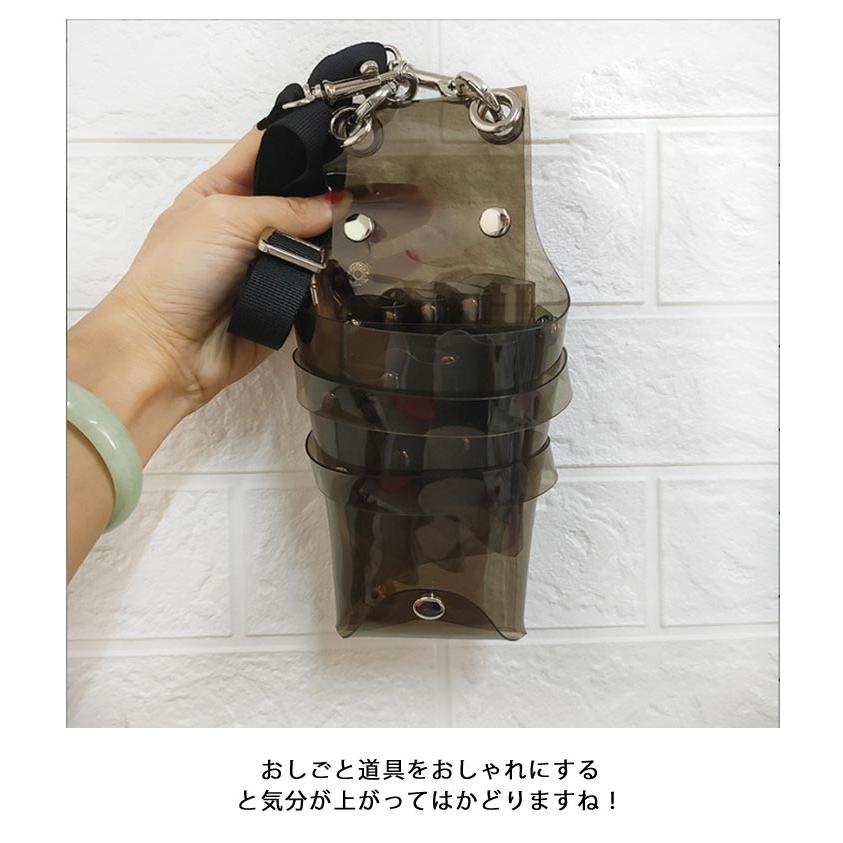 美容師 透明 シザーケース ベルト付 腰掛け シザーバッグ 大容量