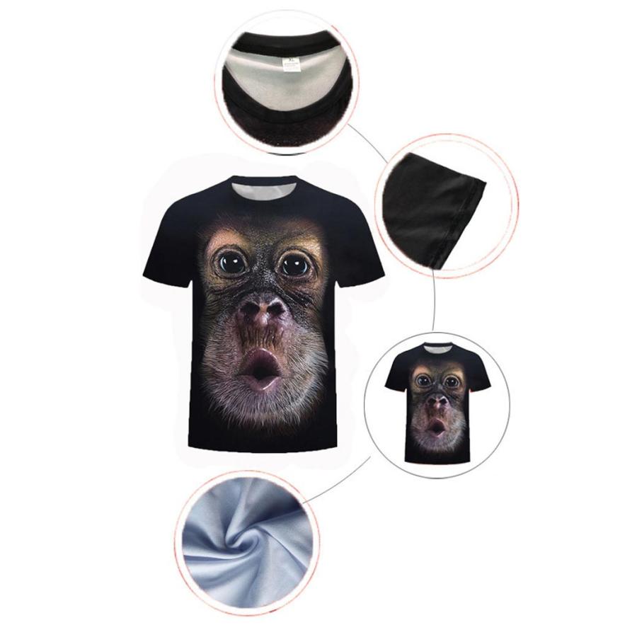 半袖 オラウータン メンズ アニマルプリント 動物柄 tシャツ T