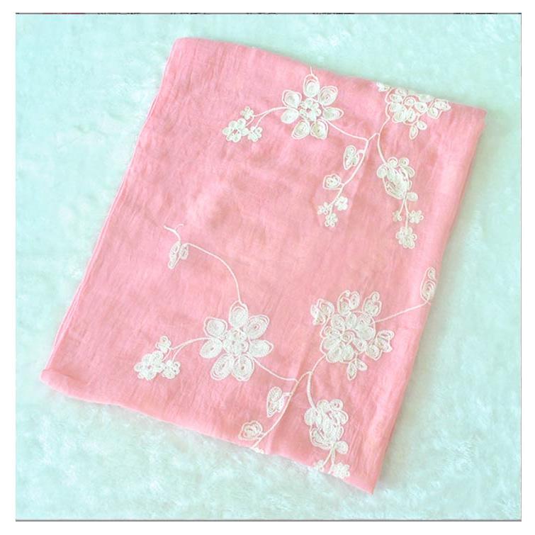 ストール レディース 刺繍 コットン uvカット 花柄 秋冬 春夏 秋用 秋 