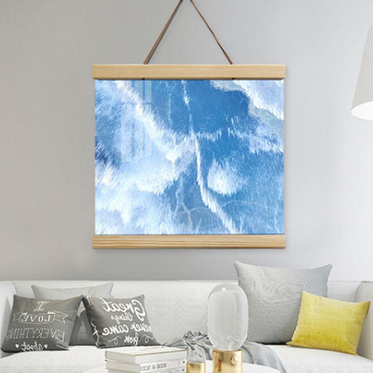 木製 【送料無料】タペストリー棒 内蔵マグネット フォトフレーム 装飾