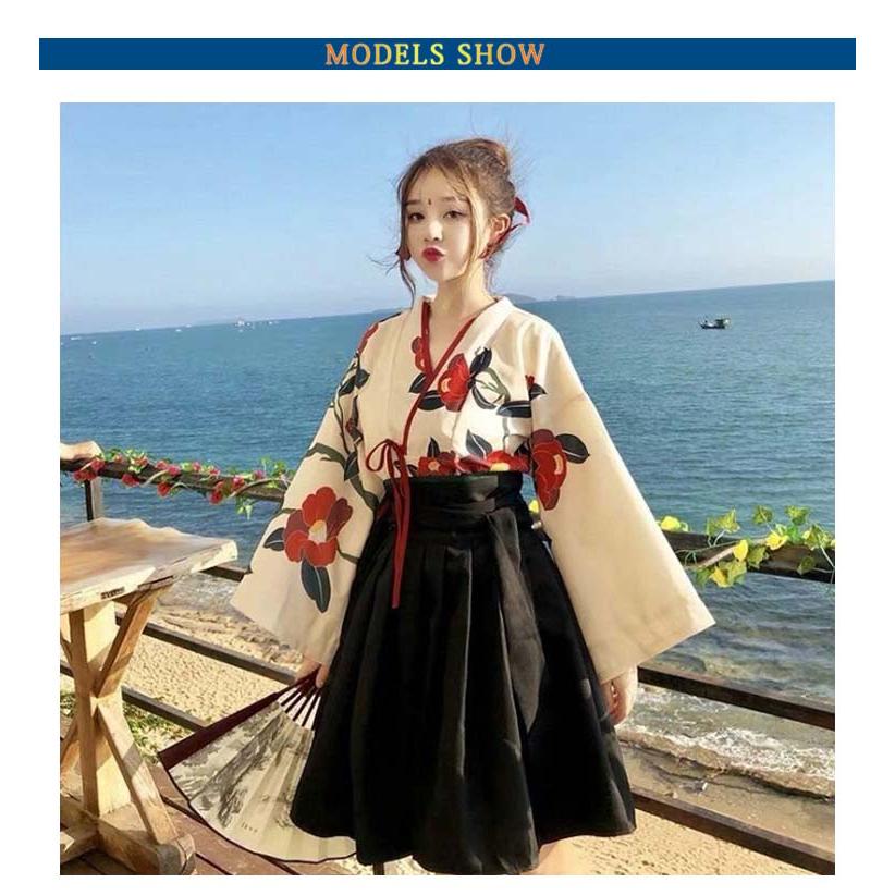 コスプレ 大正ロマン 2点セット 和服 着物 ロングスカート 和装 袴