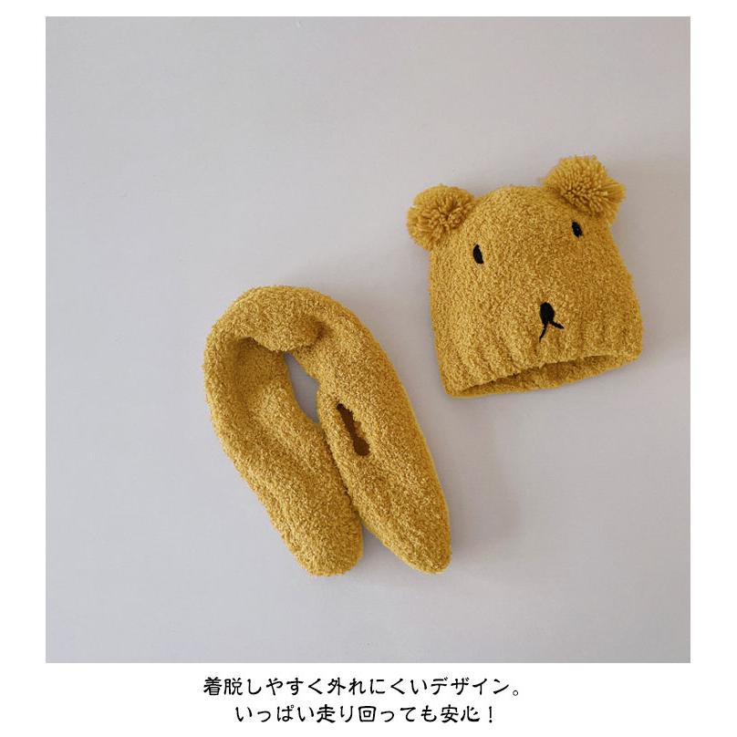 もこもこ セット 2点セット 帽子 ハット ニット キッズ 3歳 女の子