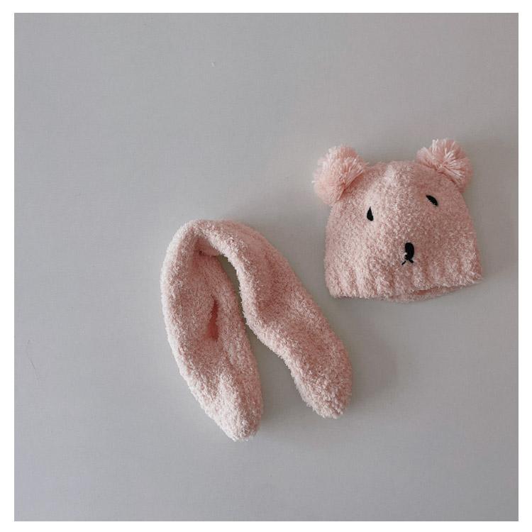 もこもこ セット 2点セット 帽子 ハット ニット キッズ 3歳 女の子