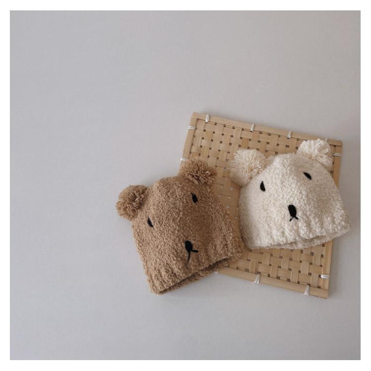 もこもこ セット 2点セット 帽子 ハット ニット キッズ 3歳 女の子