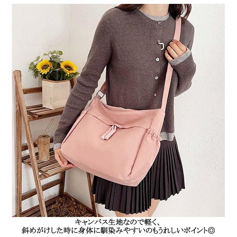 ショルダーバッグ レディース キャンバスバッグ 鞄 肩掛け 軽量