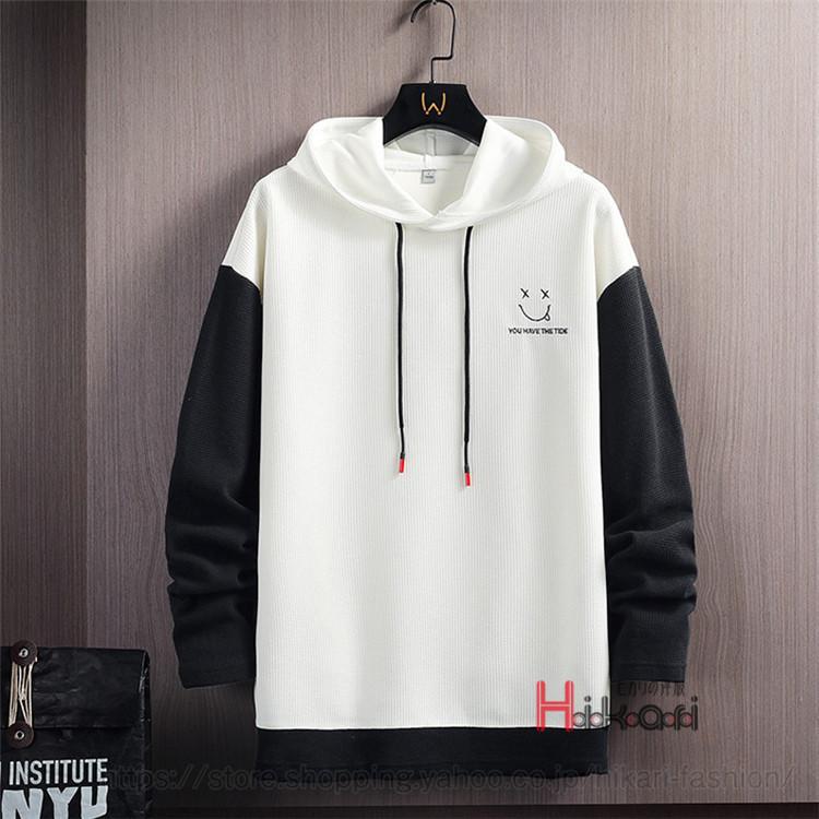返品交換不可 プルオーバーパーカー 秋 メンズ パーカー 長袖 秋服 スウェットパーカー スポーツ トップス フード付き 切り替え パーカー カラー 白 Www Collectiviteslocales Fr