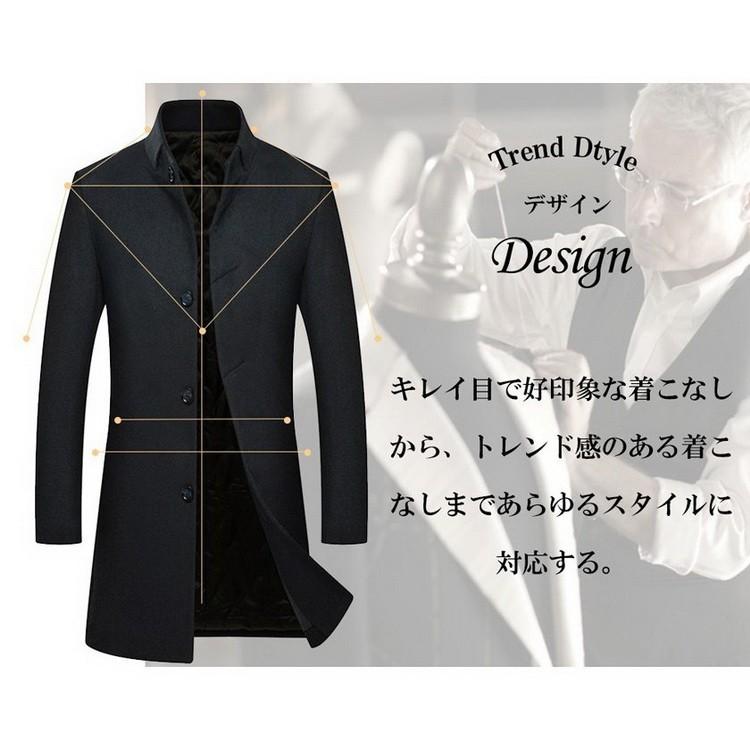 在庫処分 スタンドカラーコート チェスターコート 暖か スーツ地 カジュアル ビジネス アウター メンズ コート ジャケット ロング ロングコート 中綿コート ダッフルコート カラー Black Lifeinlacruz Com