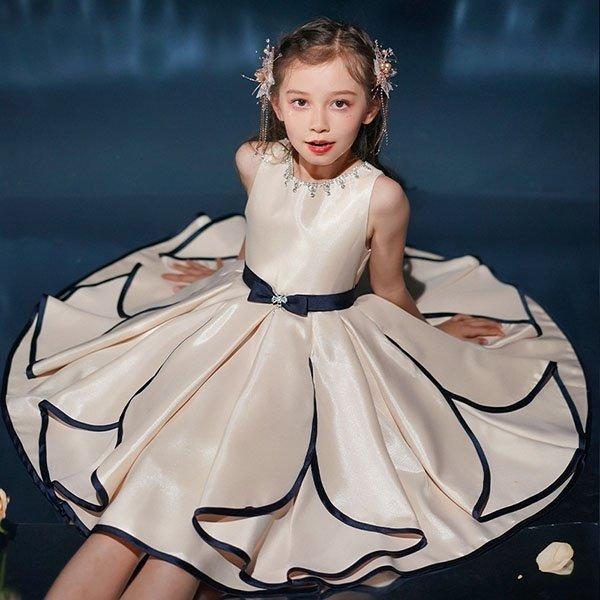 高価値セリー キッズドレス 子供服 ロング丈 ガール ピアノ 発表会 ワンピース ノースリーブ プリンセスドレス Aライン フォーマル 七五三 可愛い お姫様 ドレス サイズ 140cm Www Christmasmemories Com Au