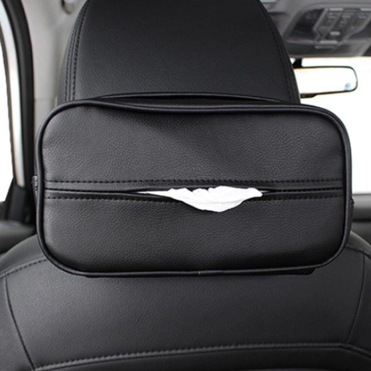 多車種対応　車用 車内用 ティッシュ ケース カバー カー 用品 アクセサリー PUレザー　ティッシュボックス 取り付け簡単　スマホ収納兼用　小物収納 |  | 03