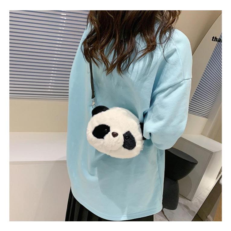 ふわふわ もこもこ パンダ ぬいぐるみ ポシェット 鞄 ショルダーバッグ