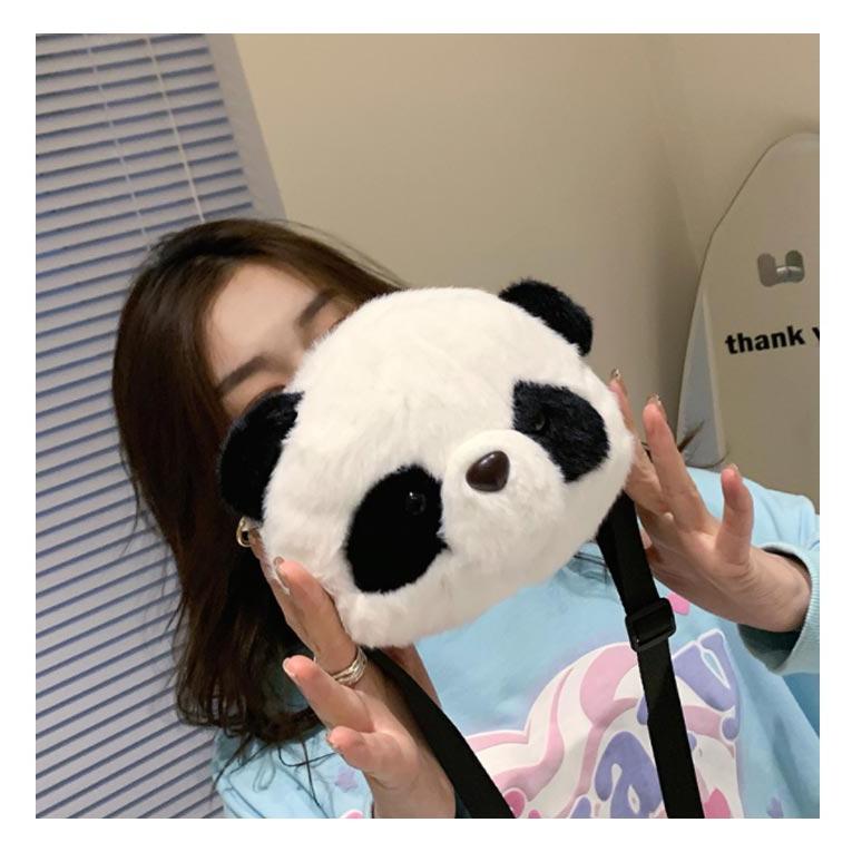 ふわふわ もこもこ パンダ ぬいぐるみ ポシェット 鞄 ショルダーバッグ