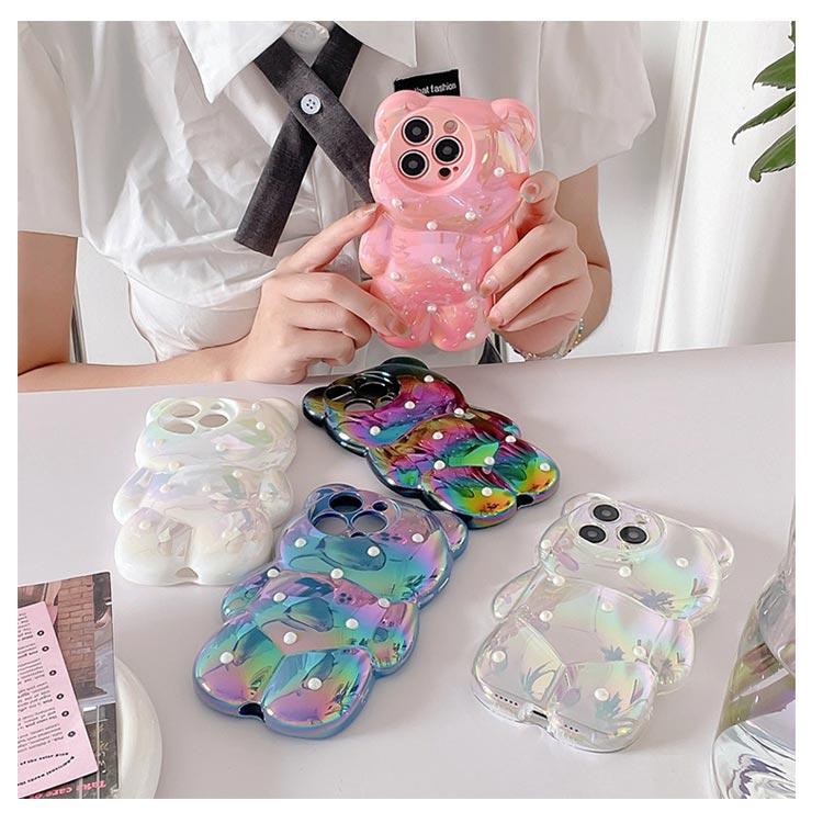 ケース 立体 クマちゃん クマ 熊 iPhone15 iPhone15Pro iPhone15ProMax