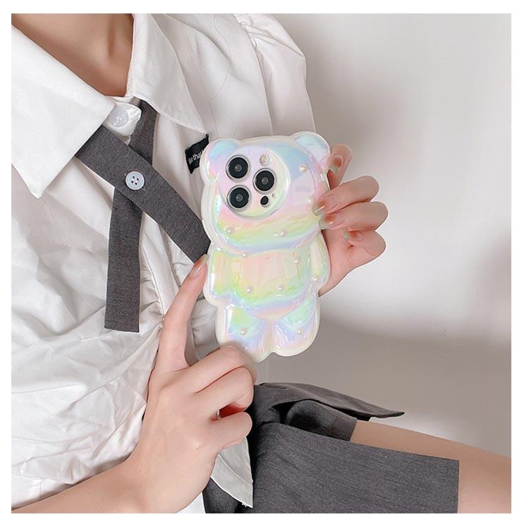 ケース 立体 クマちゃん クマ 熊 iPhone15 iPhone15Pro