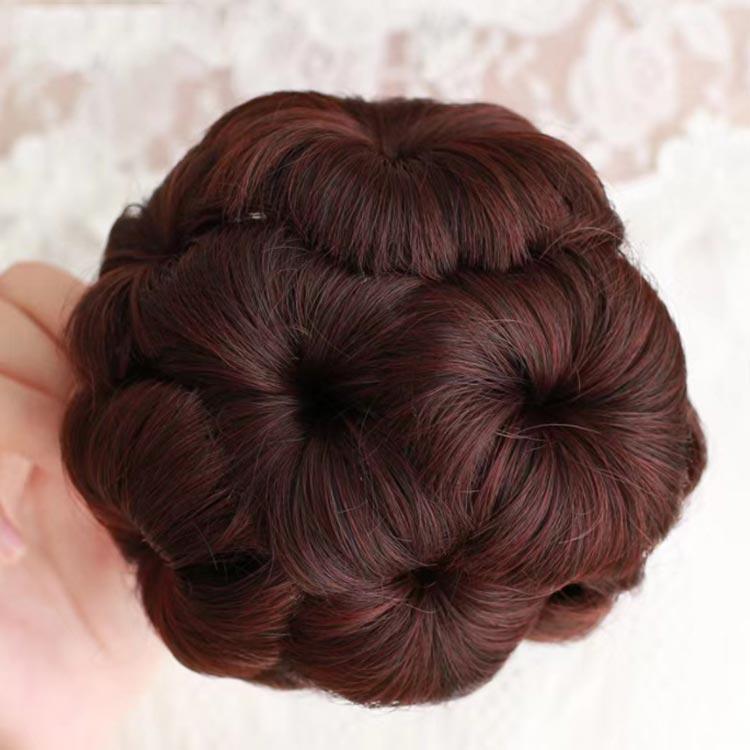 社交ダンス 付けシニョン ヘアピース 高級 豪華 お団子ウィッグ 新品未使用 送料無料 シニヨンウィッグ エクステ ヘアクリップ クリップ式 つけ毛