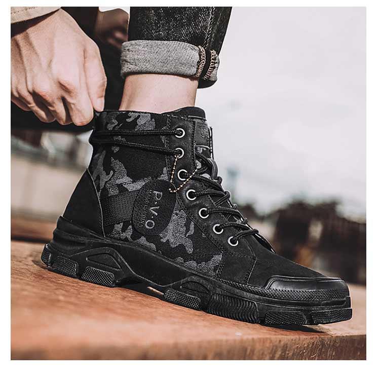 スニーカーブーツ メンズ ショートブーツ 編み上げ レースアップ
