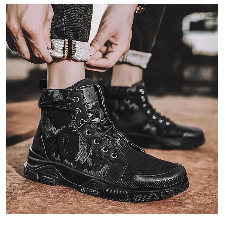 スニーカーブーツ メンズ ショートブーツ 編み上げ レースアップ