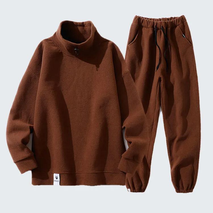 ボアフリース セットアップ メンズ 上下セット ハイネック モック