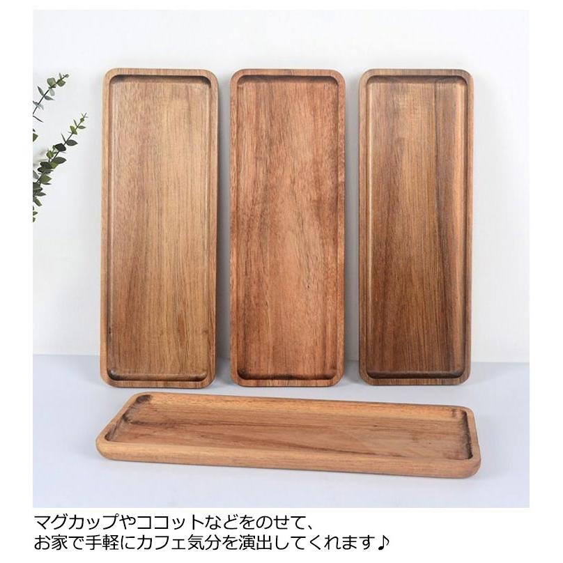 木製トレー 2枚 カフェトレー ティートレー ミニトレー トレイ 長方形