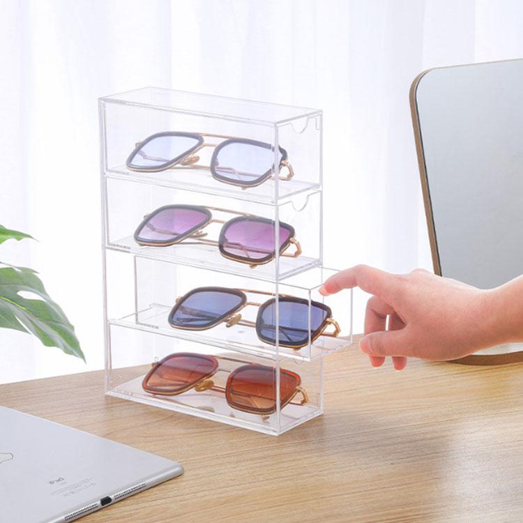 サングラスケース 透明 メガネ 8本収納 メガネ収納 メガネスタンド