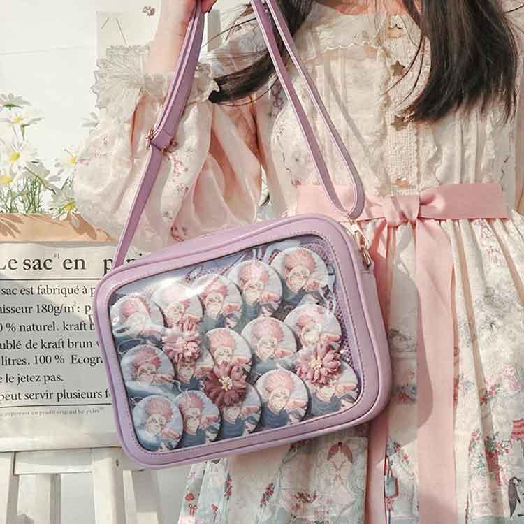 ショルダー 痛バッグ クリアバッグ 痛バ リバーシブルシート付き