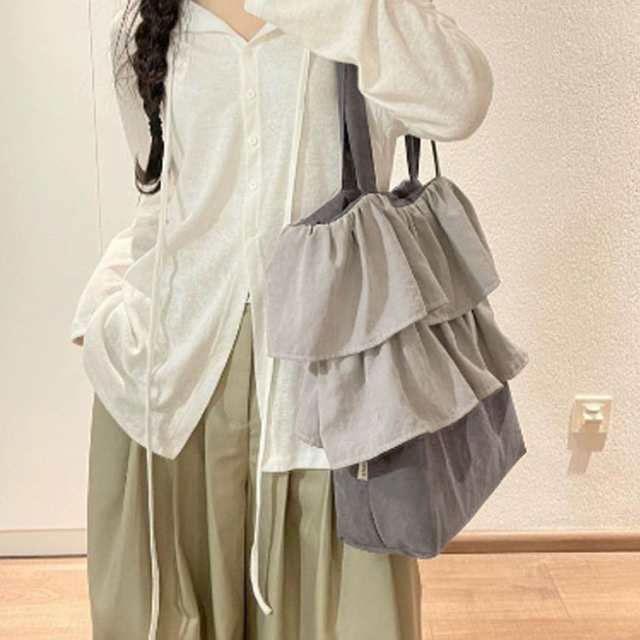 トートバッグ フリルバッグ 大きめ マザーズバッグ フリル バック