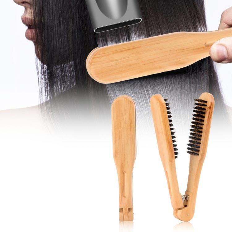 ツインブラシ 豚毛 ヘアブラシ ストレートブラシ コーム くし