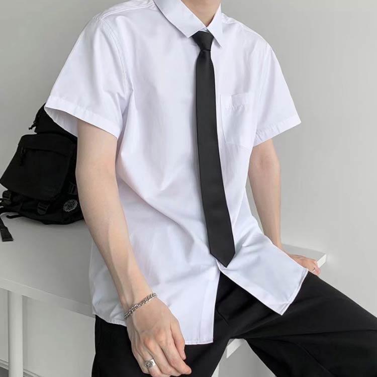 白シャツ 半袖 長袖 ワイシャツ 2点セット 男子 制服 学生服 スクール
