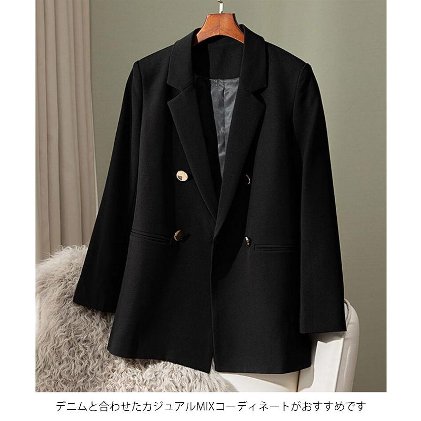 通勤 ダブル テーラード アウター ビジネススーツ オフィスカジュアル