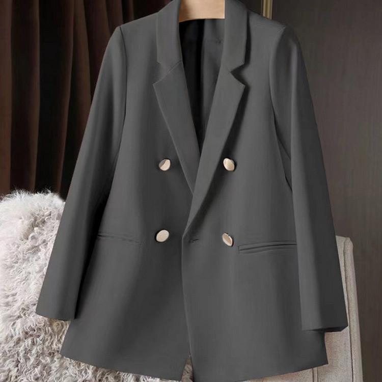 通勤 ダブル テーラード アウター ビジネススーツ オフィスカジュアル