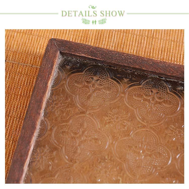 トレー 花海棠柄 盛器 ガラス皿 コースター 8サイズ トレイ ガラス