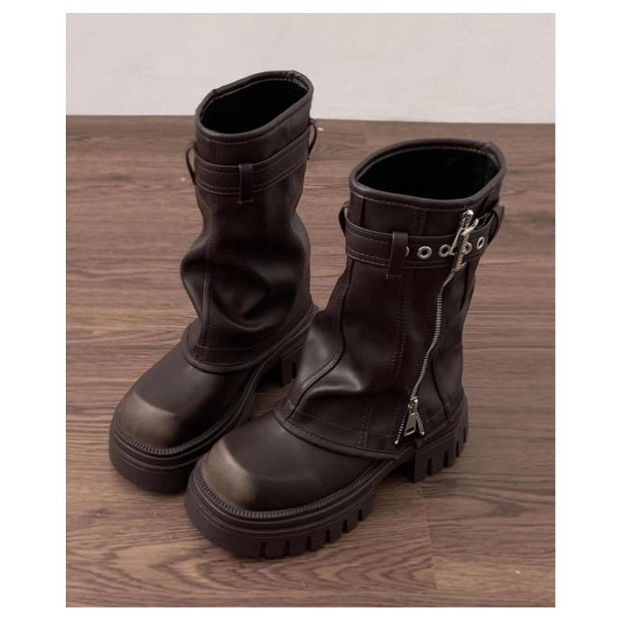 女性 靴 レディース エンジニアブーツ 大きいサイズ 脚長効果