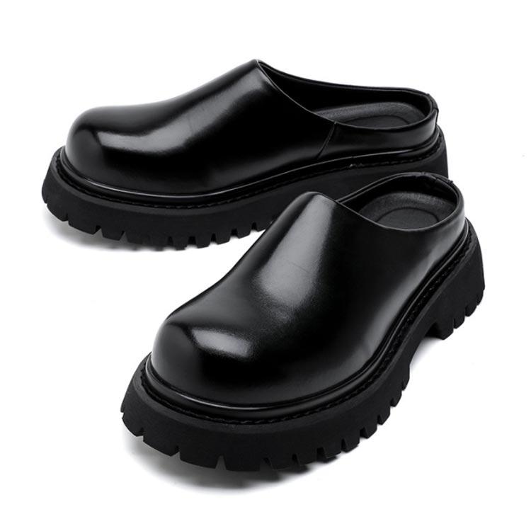 履きやすい つっかけ サボ レザー オフィスサンダル 厚底 サンダル サボサンダル オフィス 軽い 軽量 メンズ おしゃれ トラックソール 歩きやすい