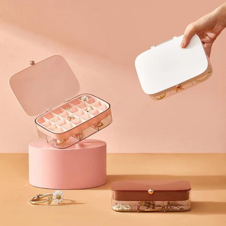 ジュエス 大容量 2段 子供 アクセサリーケース ピアスケース アクセサリー 収納 ジュエリーケース 小さい 携帯用 持ち運び コンパクト ピアス ネ |  | 01