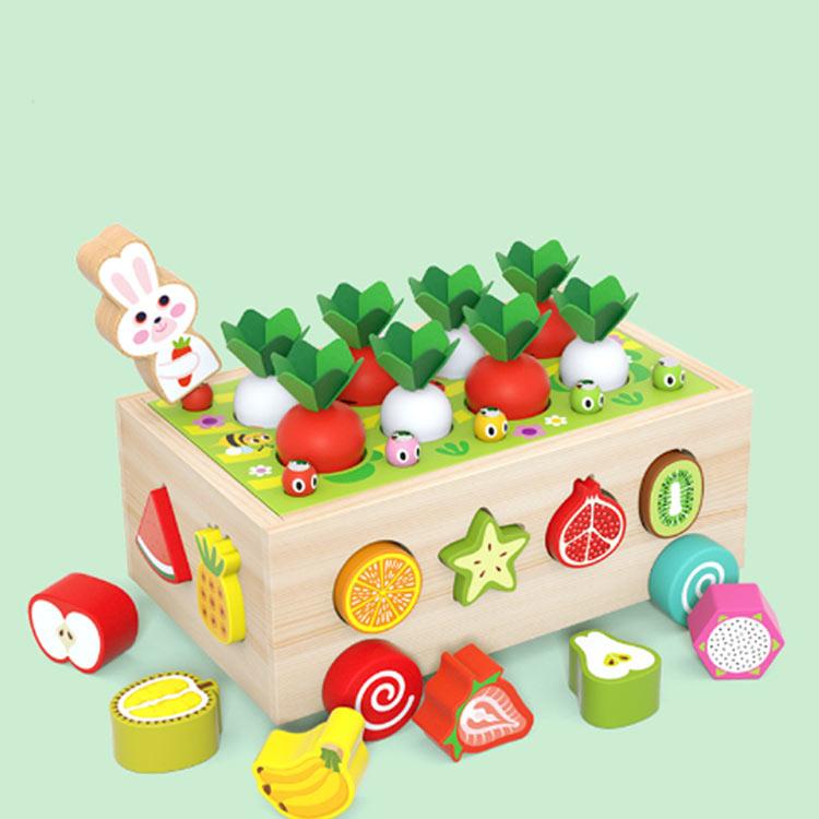 知育おもちゃ　プラレール　バイリンガル　型はめパズル　ハンドル　まとめ売り 型はめパズル 木製おもちゃ 知育玩具 子供 ベビー 果物 フルーツ