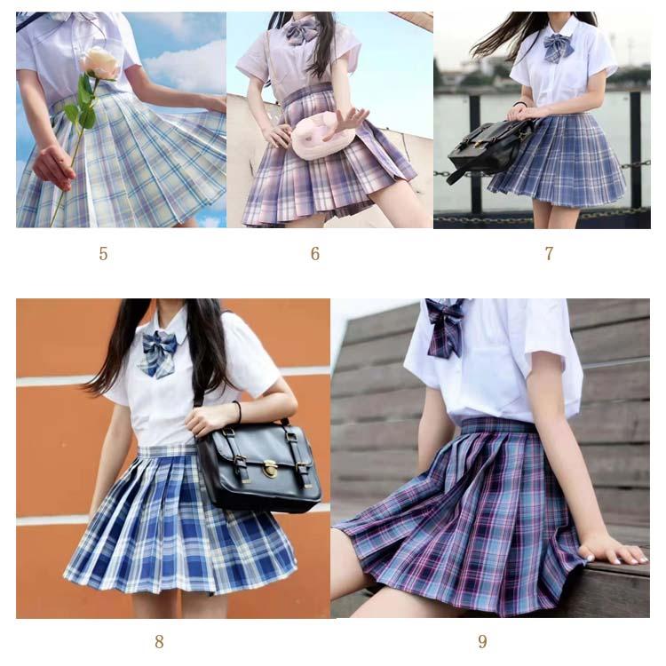 スクール スカート リボン 2点セット 女子 制服 チェック プリーツ