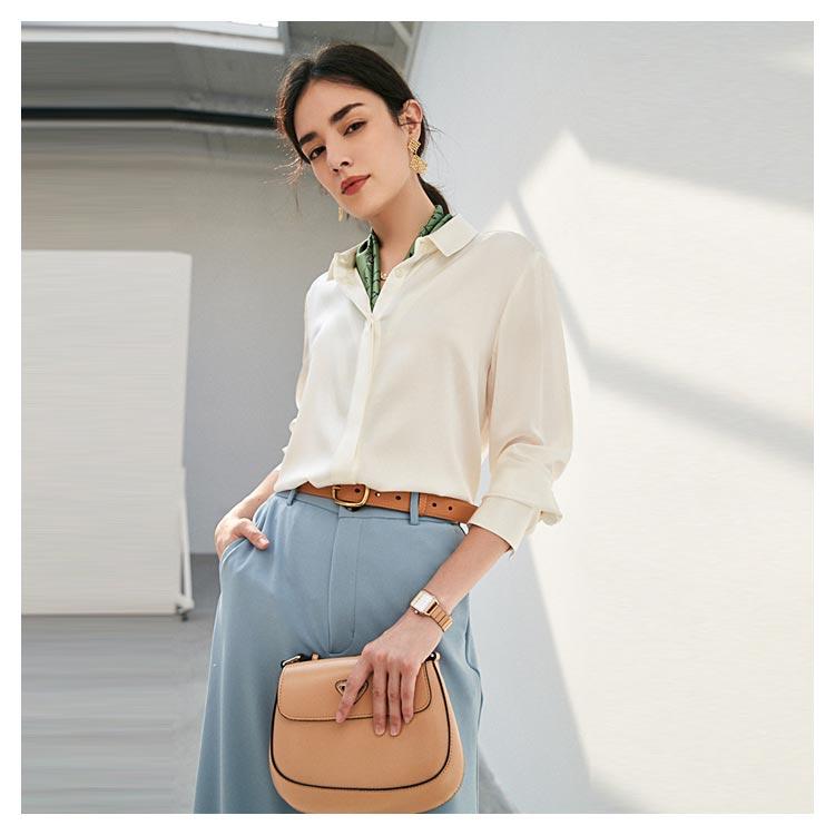 シルク シャツ レディース フォーマル ブラウス ワイシャツ 絹