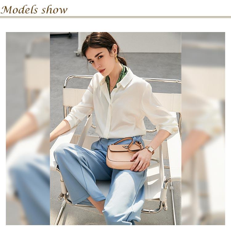 シルク シャツ レディース フォーマル ブラウス ワイシャツ 絹