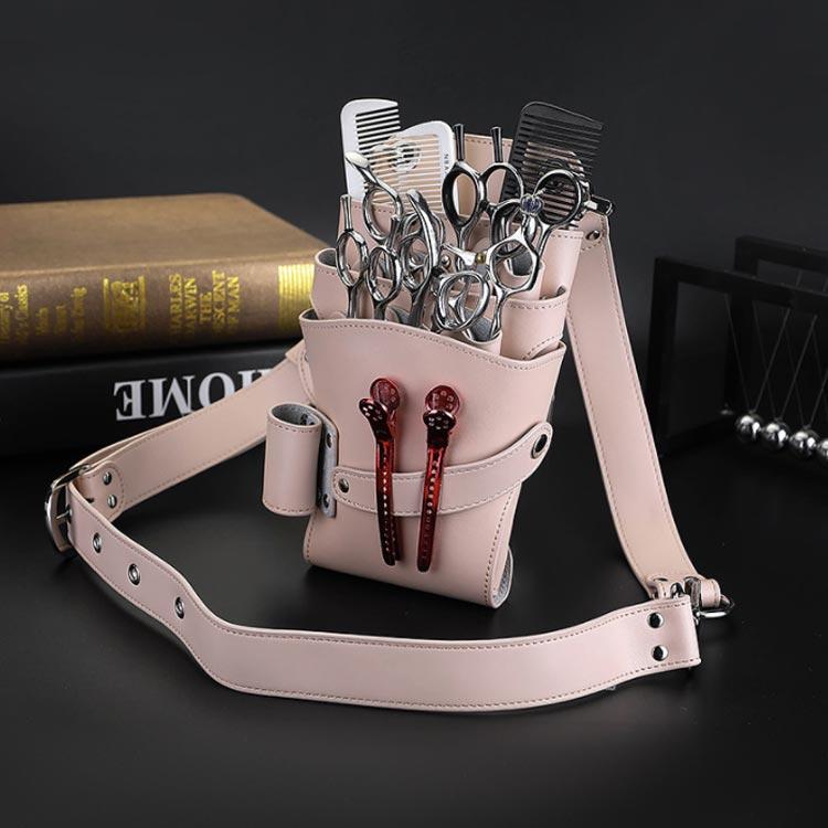 シザーケース 本革 牛革 7丁入 シザーバッグ 美容師 理容師 トリマー