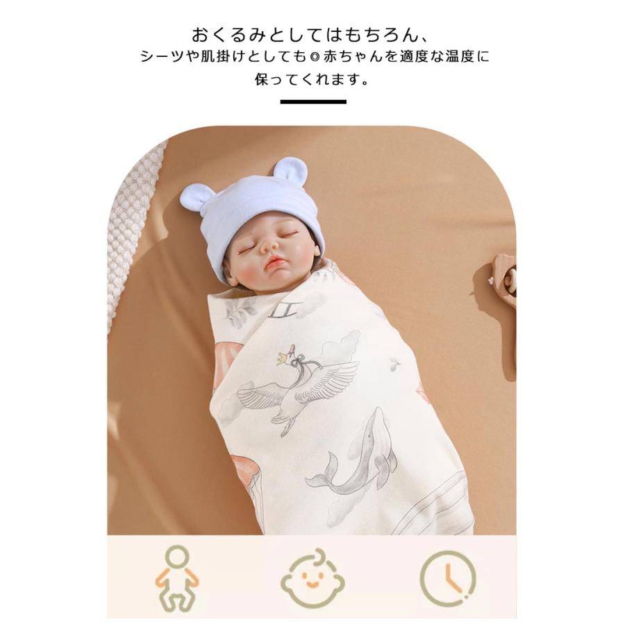 maRi 新品未使用BABY SLEEP SCHOOL おくるみ２枚セット ベビー毛布 春 おくるみ 【2枚セット】赤ちゃん 新生児 退院 赤ちゃん