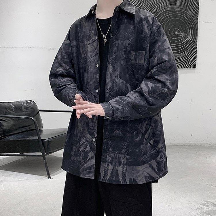 長袖シャツ 羽織 カジュアルシャツ オーバーサイズ 総柄シャツ 長袖シャツ 羽織 カジュアルシャツ オーバーサイズ 総柄シャツ