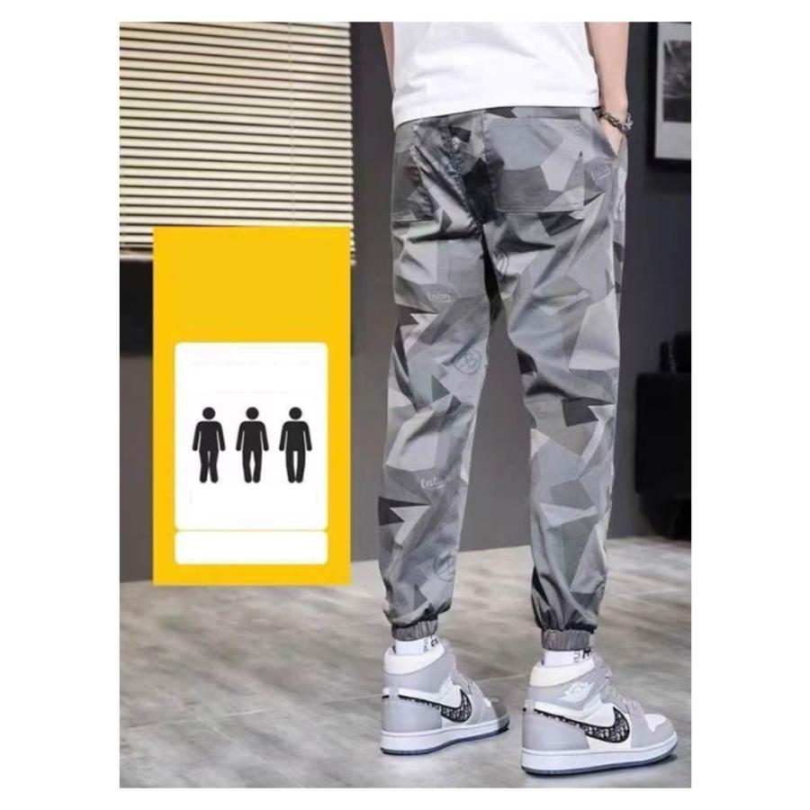 カーゴパンツ 速乾 迷彩柄 メンズ ジョガーパンツ 接触冷感 ロング