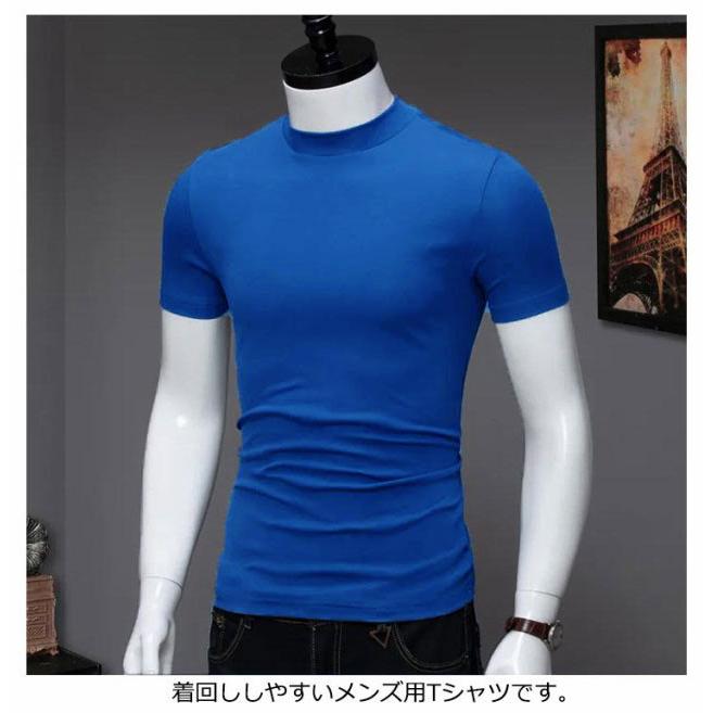 3cmモックネック 半袖 【2枚セット】ゴルフウェア メンズtシャツ