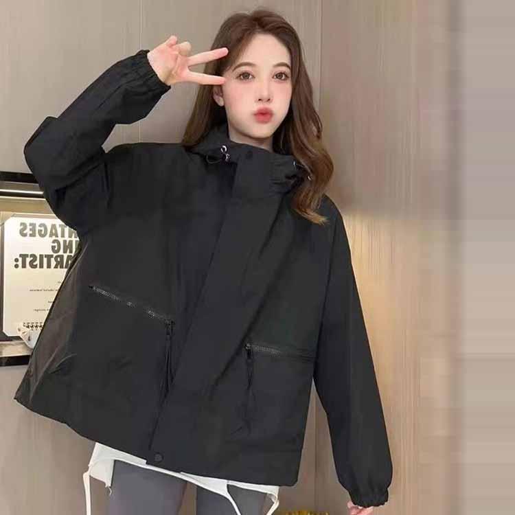 裏地付き マウンテンパーカー レディース 春 秋 フード付き ジャケット