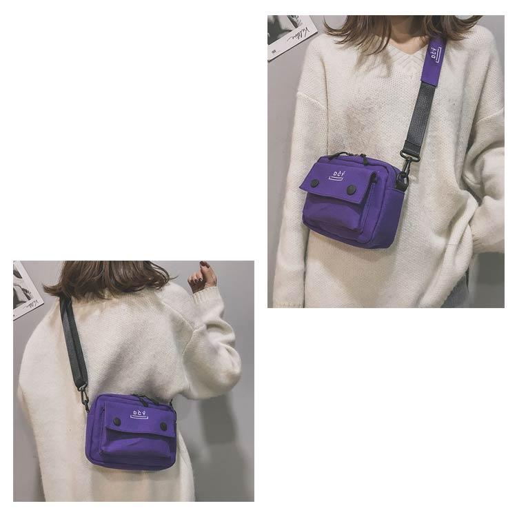ミニショルダーバッグ カラフルキャンバス コンパクト ミニバッグ ショルダー キャンバスバッグ ミニショルダーバッグ 斜めがけ 小さめ レディース